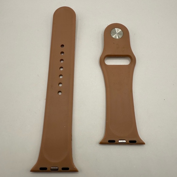 Gold Glitter Silicone Band Strap For Apple Watch 40mm 42mm Size 20mm Band Size - Picture 4 of 5